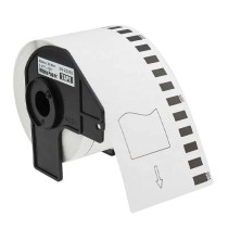 Brother DK-22205 Continuous Paper Label Roll – Black on White, 62mm wide