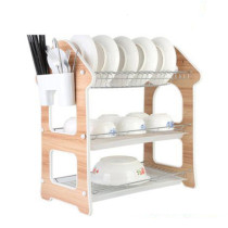 Nunix 3 Tiers Wood Dish Rack DR3H